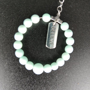 Porte-clés believe amazonite