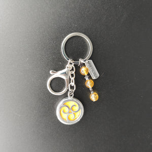 Porte-clés diffuseur Citrine/hématite