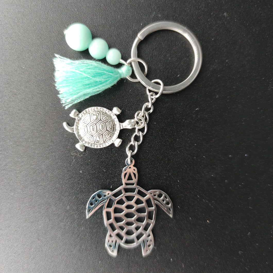 Porte-clés acier tortue