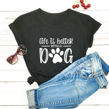 Charger l&#39;image dans la galerie, t-shirt Life Is Better With A Dog
