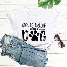 Charger l&#39;image dans la galerie, t-shirt Life Is Better With A Dog
