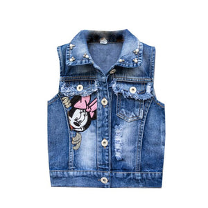 Veste en jean Mickey mouse