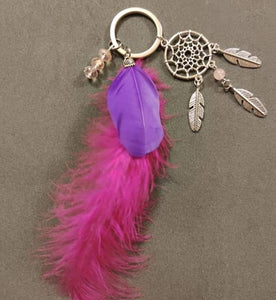 Porte-clés fushia dreamcatcher