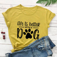 Charger l&#39;image dans la galerie, t-shirt Life Is Better With A Dog
