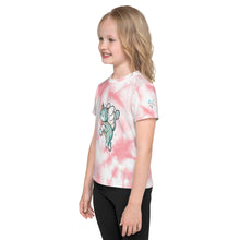 Charger l&#39;image dans la galerie, T-shirt col ras du cou enfant Rose/Chat
