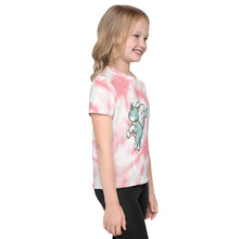 Charger l&#39;image dans la galerie, T-shirt col ras du cou enfant Rose/Chat
