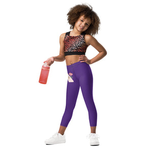 Legging Pour Enfant violet/lama