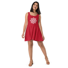 Charger l&#39;image dans la galerie, Robe Patineuse Rouge Mandala 1
