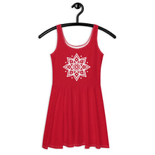 Charger l&#39;image dans la galerie, Robe Patineuse Rouge Mandala 1
