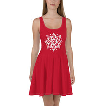 Charger l&#39;image dans la galerie, Robe Patineuse Rouge Mandala 1
