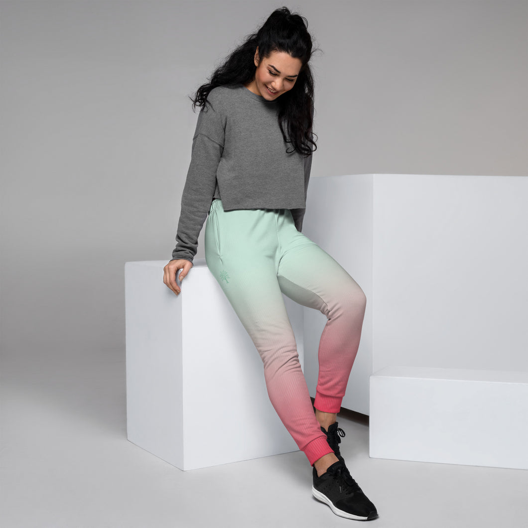 Pantalon de Jogging dégradé vert et rose