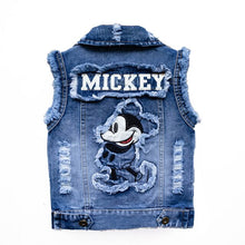 Charger l&#39;image dans la galerie, Veste en jean Mickey mouse
