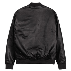 Veste Bomber simili cuir brodé