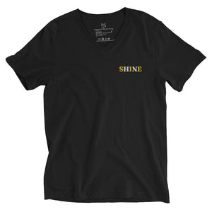 T-shirt à Manches Courtes et Col V Shine