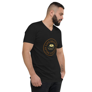 T-shirt Col V Coffee